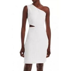 Sam Edelman Dress Chic Cutout Cream One-Shoulder Size 8